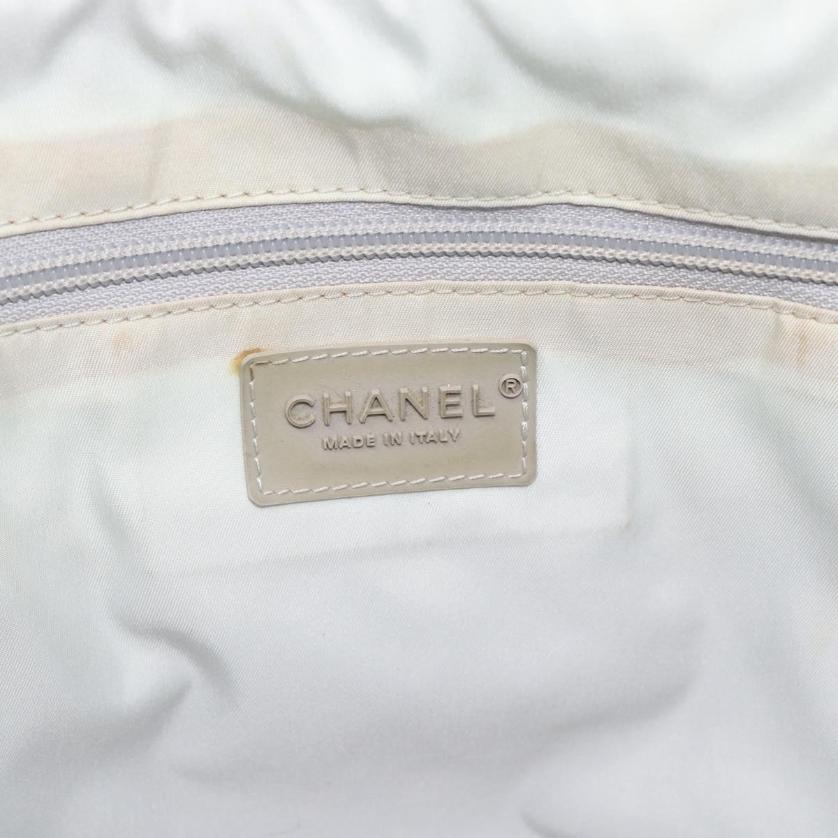 CHANEL Sports Line Boston Bag Nylon Red Silver CC Auth ka5057A