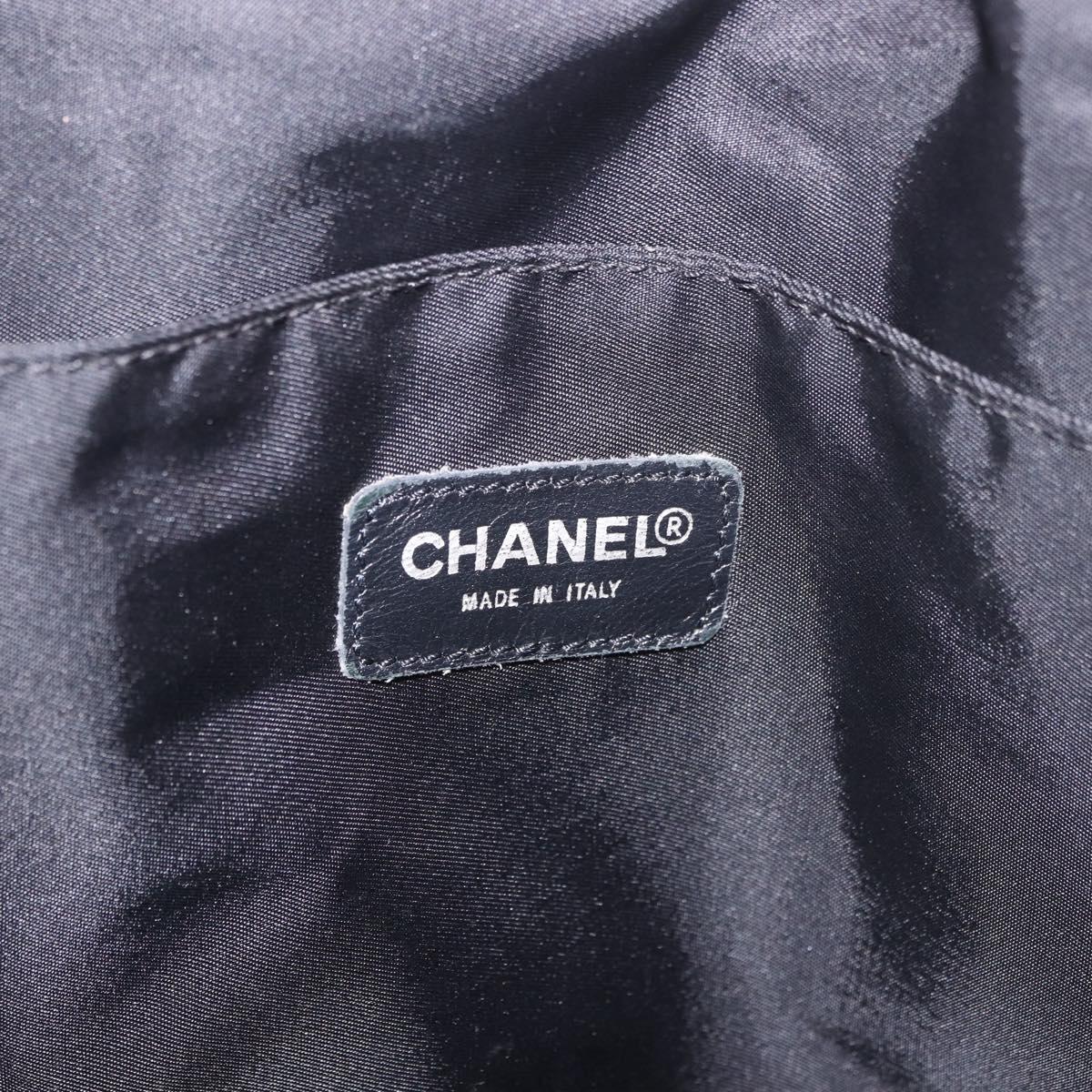 CHANEL New Travel Line Hand Bag Nylon Black CC Auth ka5058