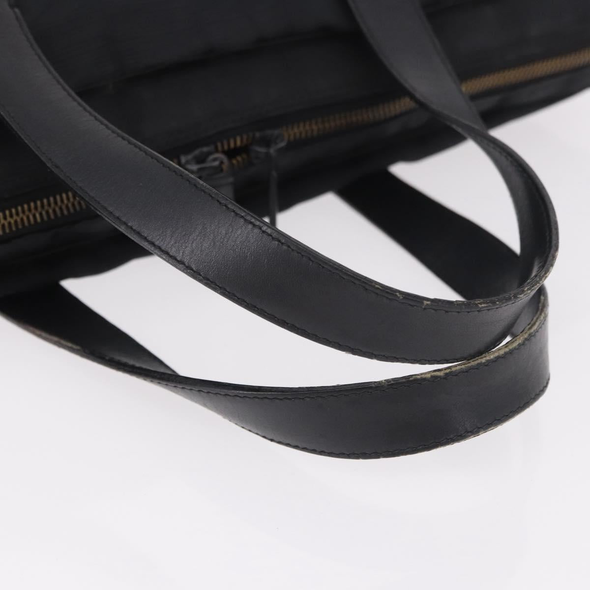 CHANEL New Travel Line Hand Bag Nylon Black CC Auth ka5058