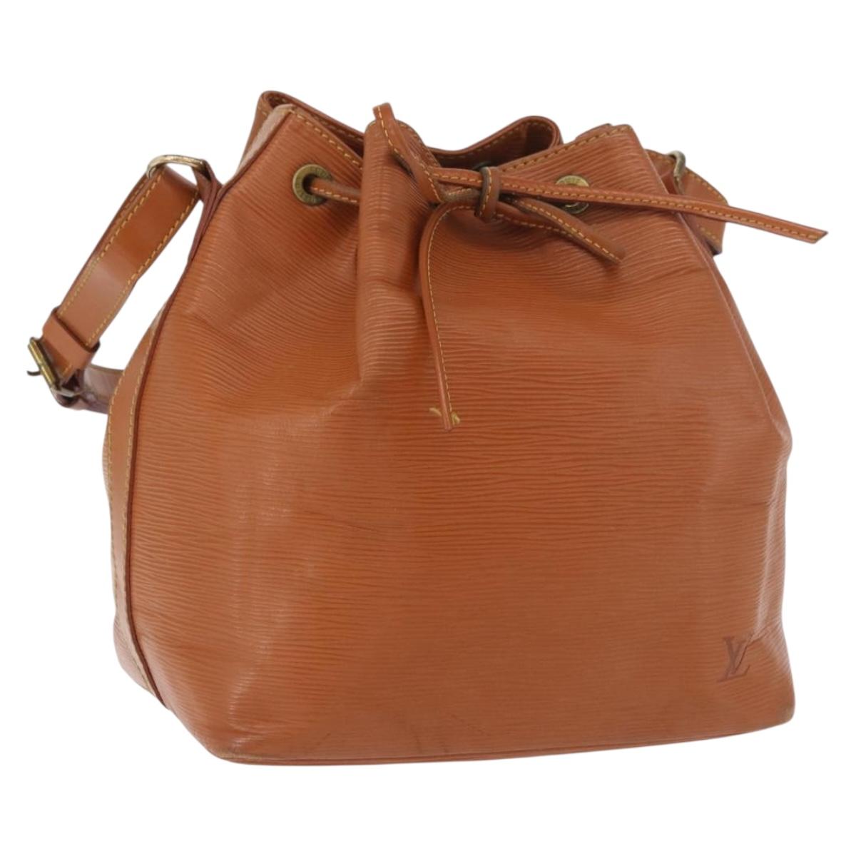 LOUIS VUITTON Epi Petit Noe Shoulder Bag Zipangu Gold M44108 LV Auth ka5061