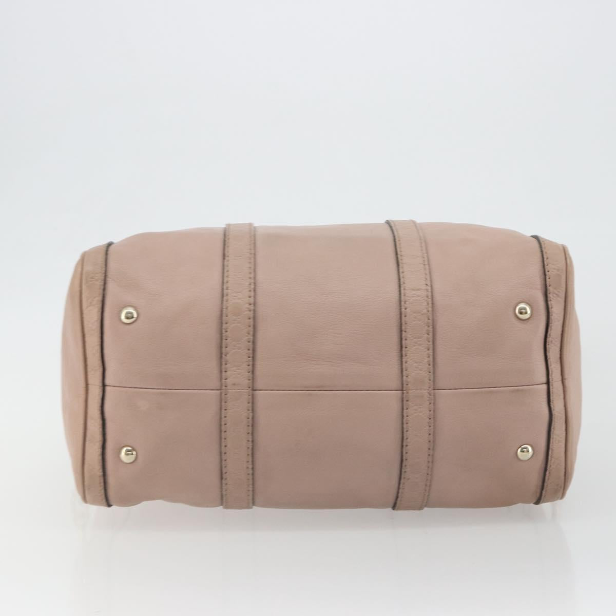 GUCCI Hand Bag Leather 2way Pink Gold 247205 Auth ka5062