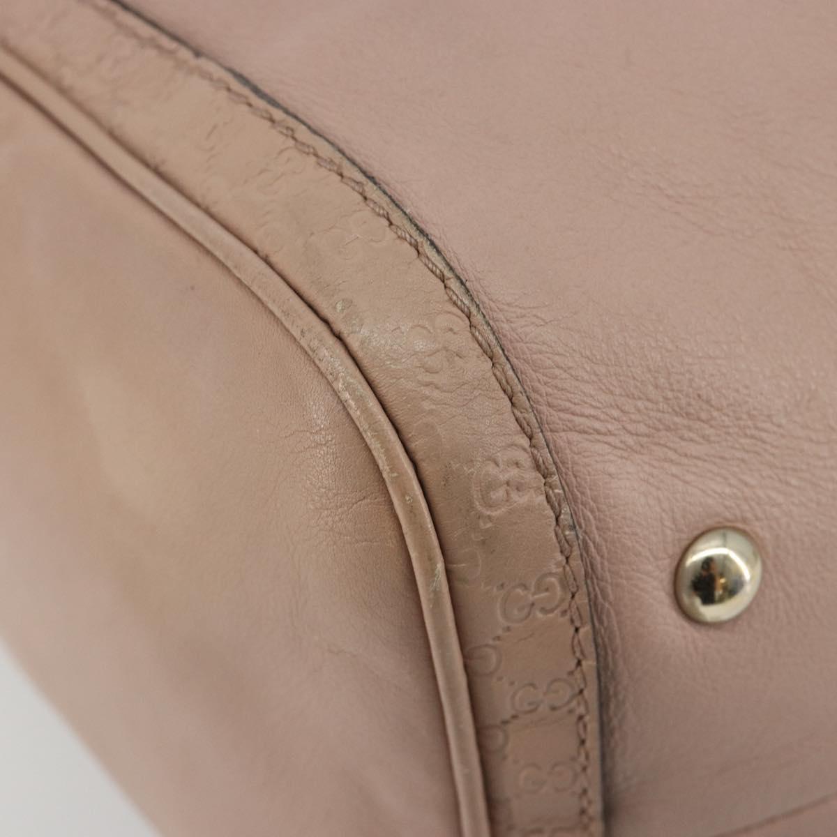 GUCCI Hand Bag Leather 2way Pink Gold 247205 Auth ka5062