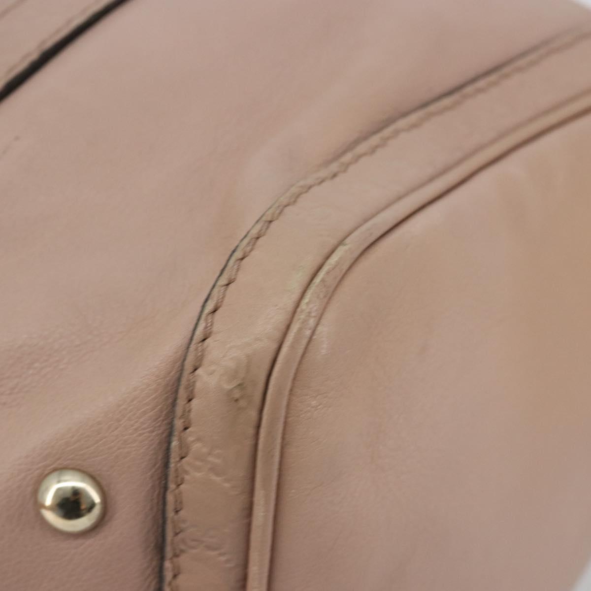 GUCCI Hand Bag Leather 2way Pink Gold 247205 Auth ka5062