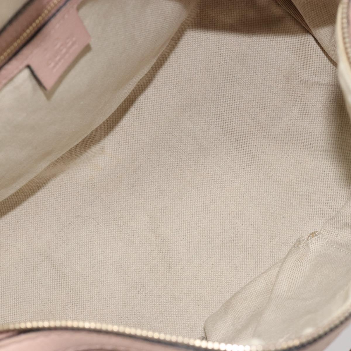 GUCCI Hand Bag Leather 2way Pink Gold 247205 Auth ka5062