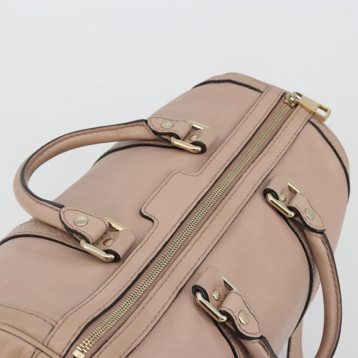 GUCCI Hand Bag Leather 2way Pink Gold 247205 Auth ka5062