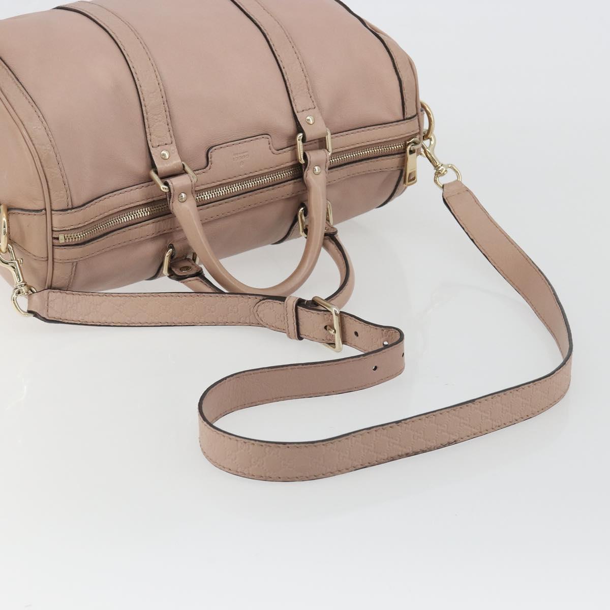 GUCCI Hand Bag Leather 2way Pink Gold 247205 Auth ka5062