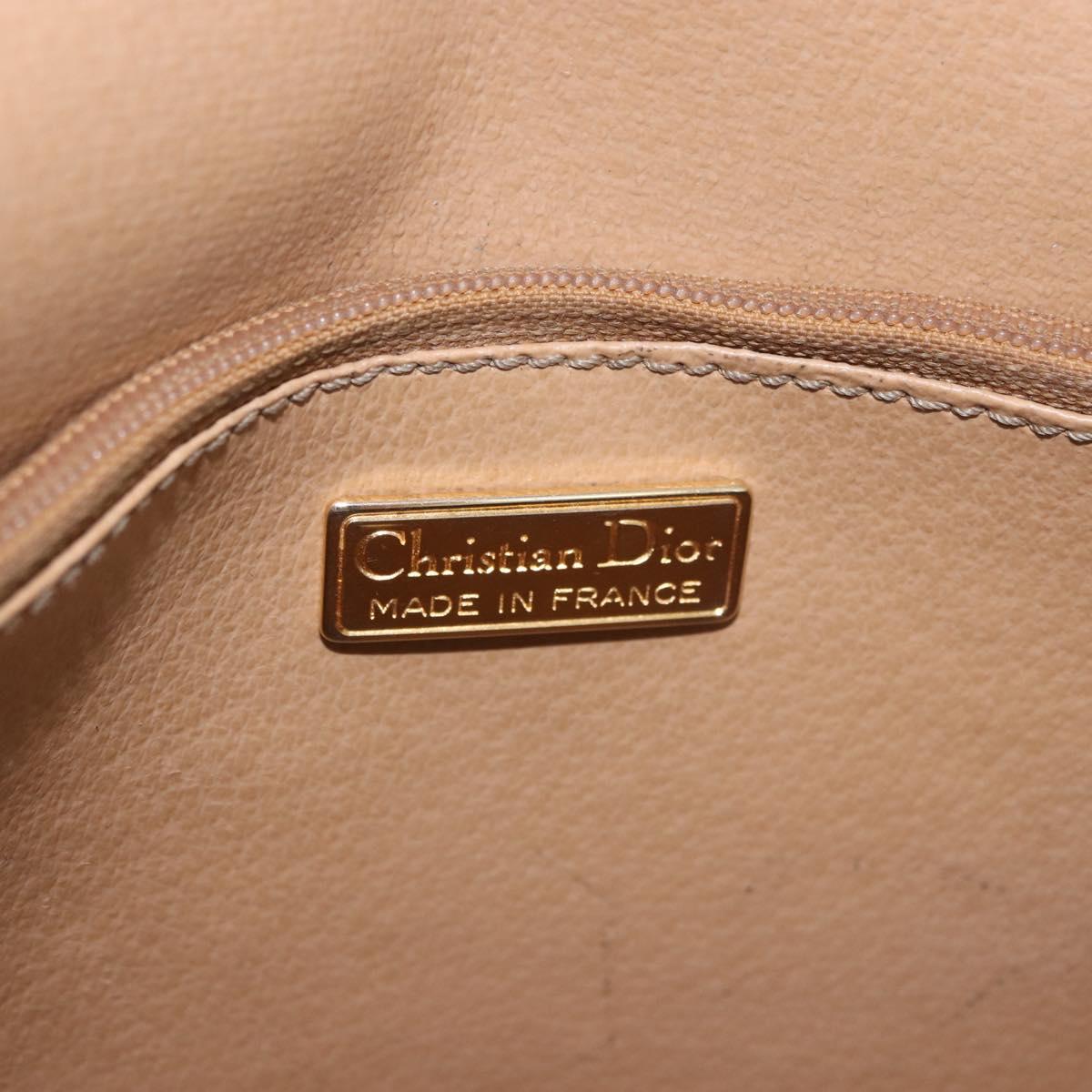 Christian Dior Trotter Canvas Shoulder Bag PVC Navy Gold Auth ka5068