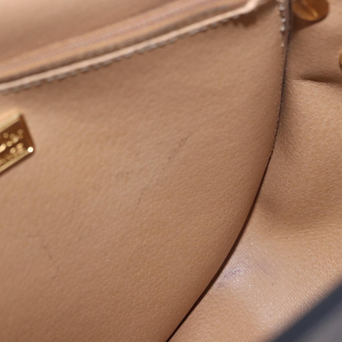 Christian Dior Trotter Canvas Shoulder Bag PVC Navy Gold Auth ka5068
