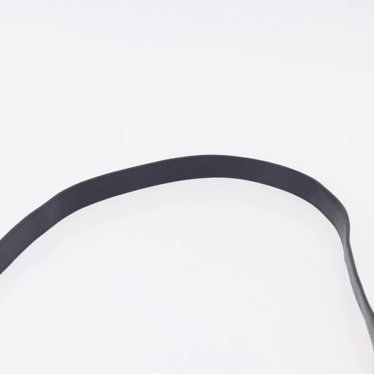 Christian Dior Trotter Canvas Shoulder Bag PVC Navy Gold Auth ka5068