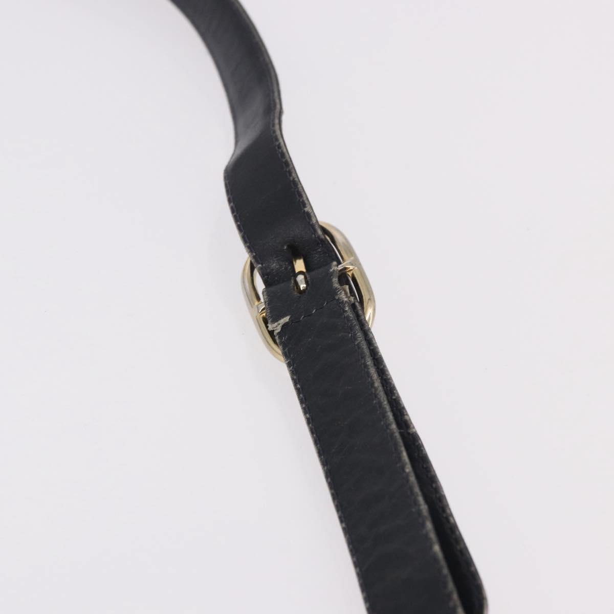 GUCCI GG Supreme Shoulder Bag PVC Navy Gold Auth ka5069