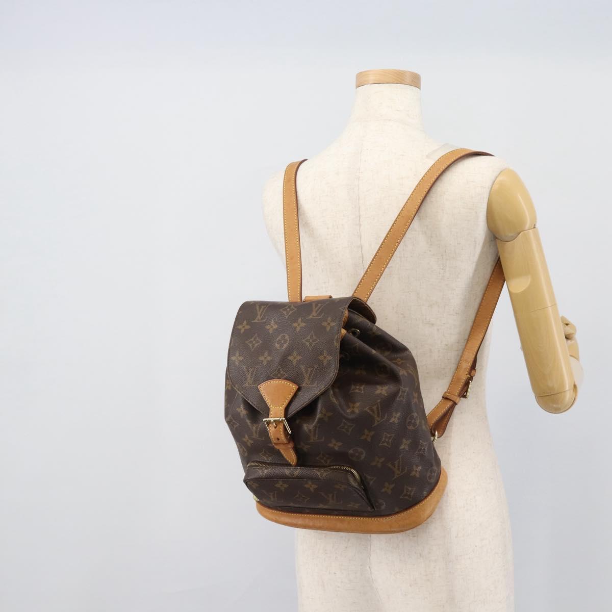 LOUIS VUITTON Monogram Montsouris MM Backpack M51136 LV Auth ka5080A
