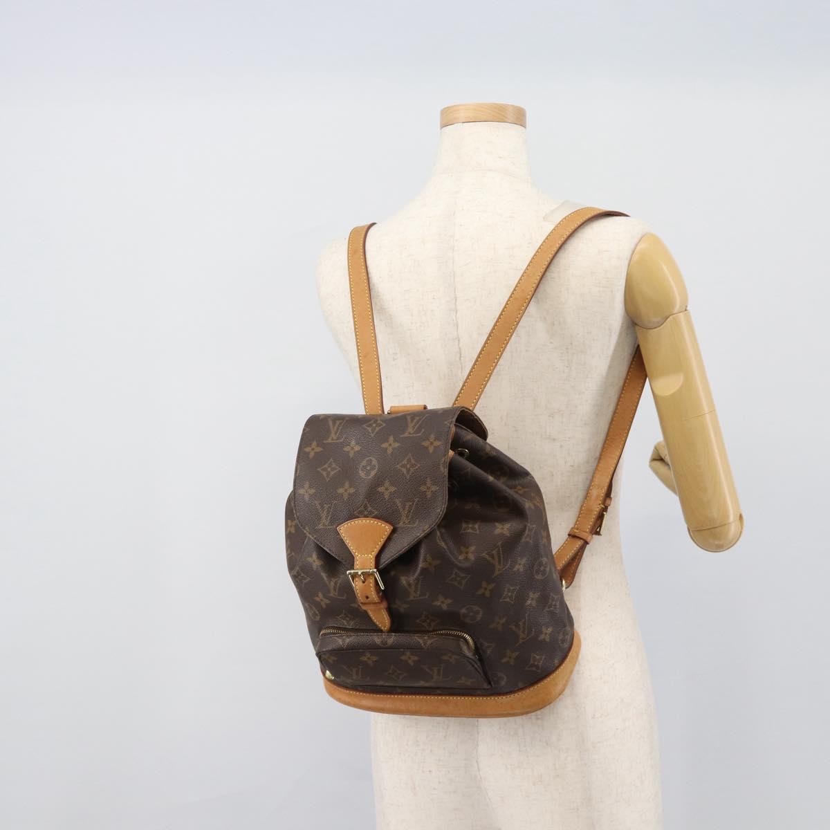 LOUIS VUITTON Monogram Montsouris MM Backpack M51136 LV Auth ka5080A