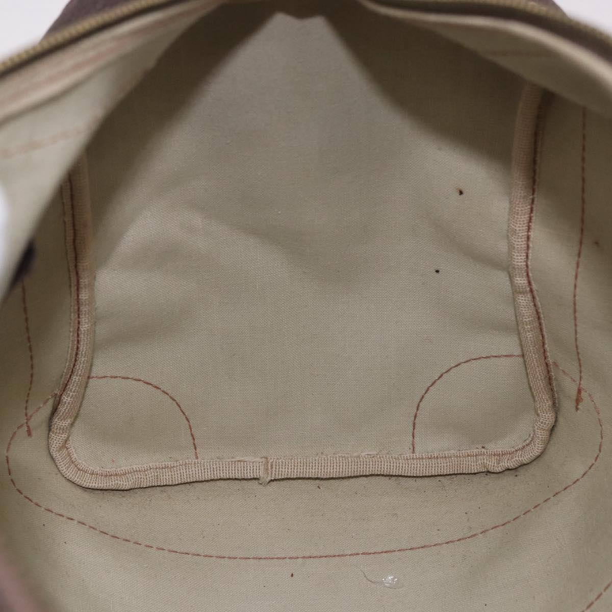 GUCCI GG Supreme Web Sherry Line Boston Bag PVC Beige Gold Auth ka5081