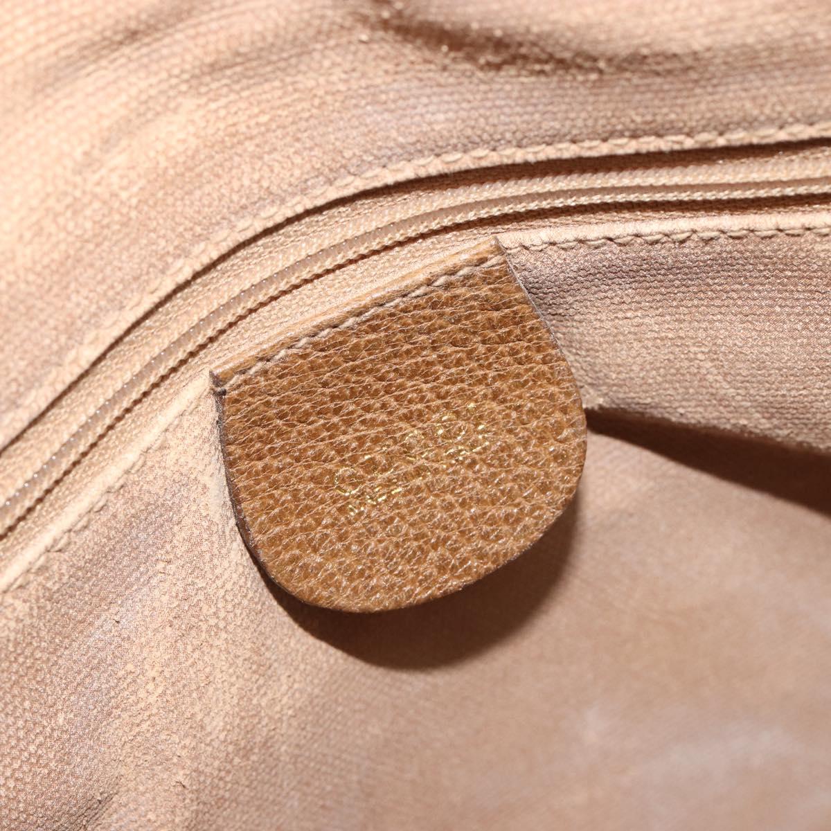 GUCCI Hand Bag Canvas 2way Beige Gold 000 58 0256 Auth ka5082