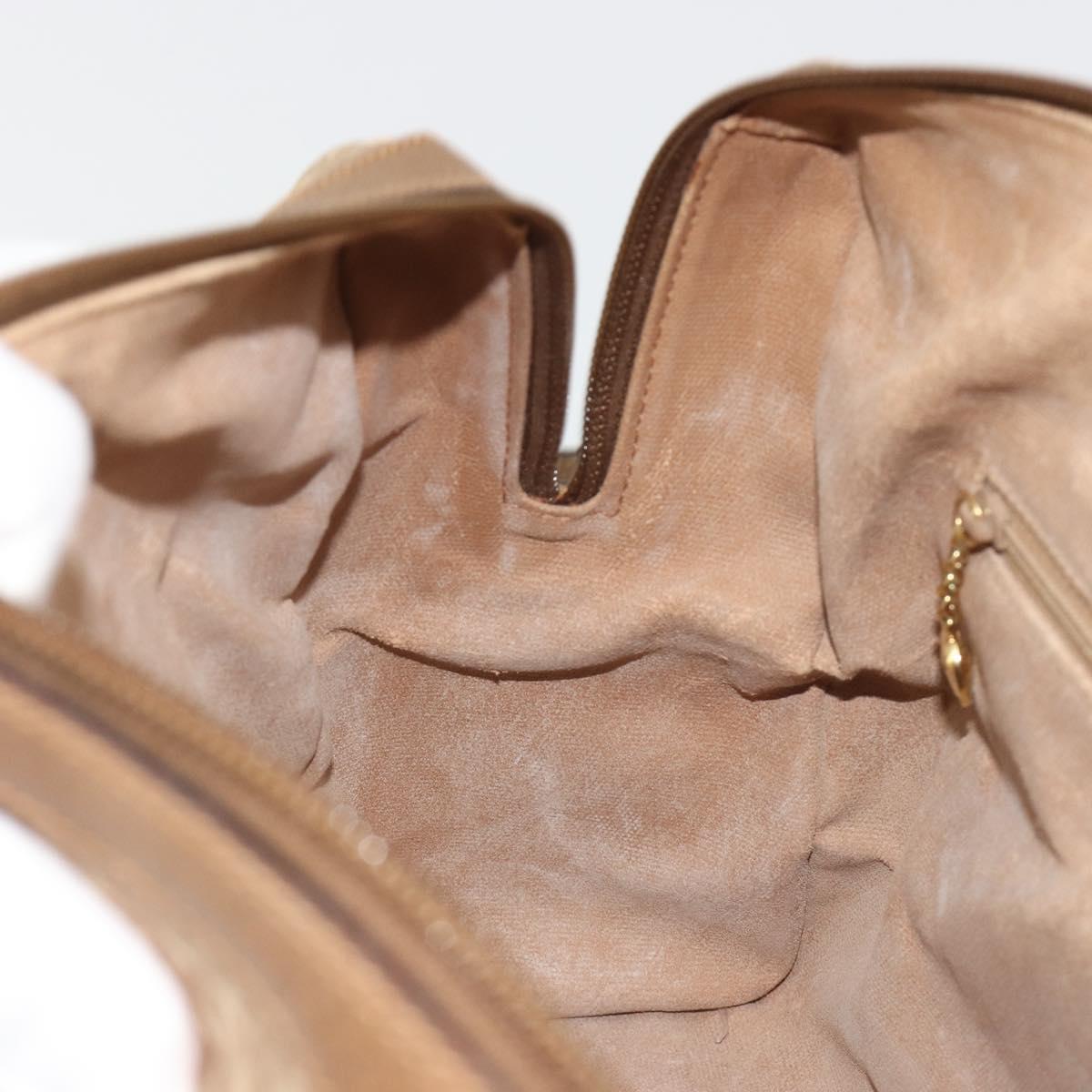 GUCCI Hand Bag Canvas 2way Beige Gold 000 58 0256 Auth ka5082
