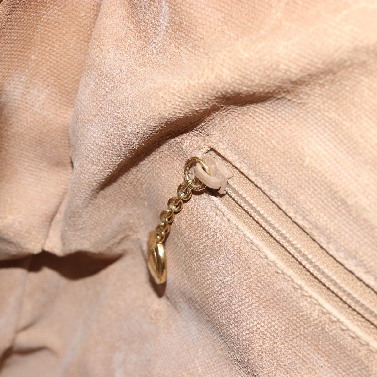GUCCI Hand Bag Canvas 2way Beige Gold 000 58 0256 Auth ka5082