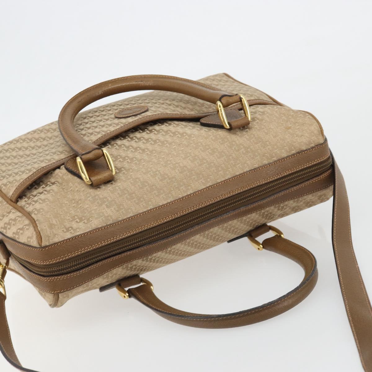 GUCCI Hand Bag Canvas 2way Beige Gold 000 58 0256 Auth ka5082
