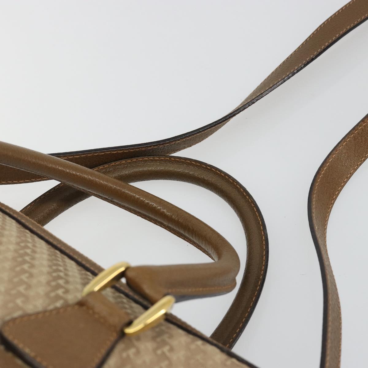 GUCCI Hand Bag Canvas 2way Beige Gold 000 58 0256 Auth ka5082