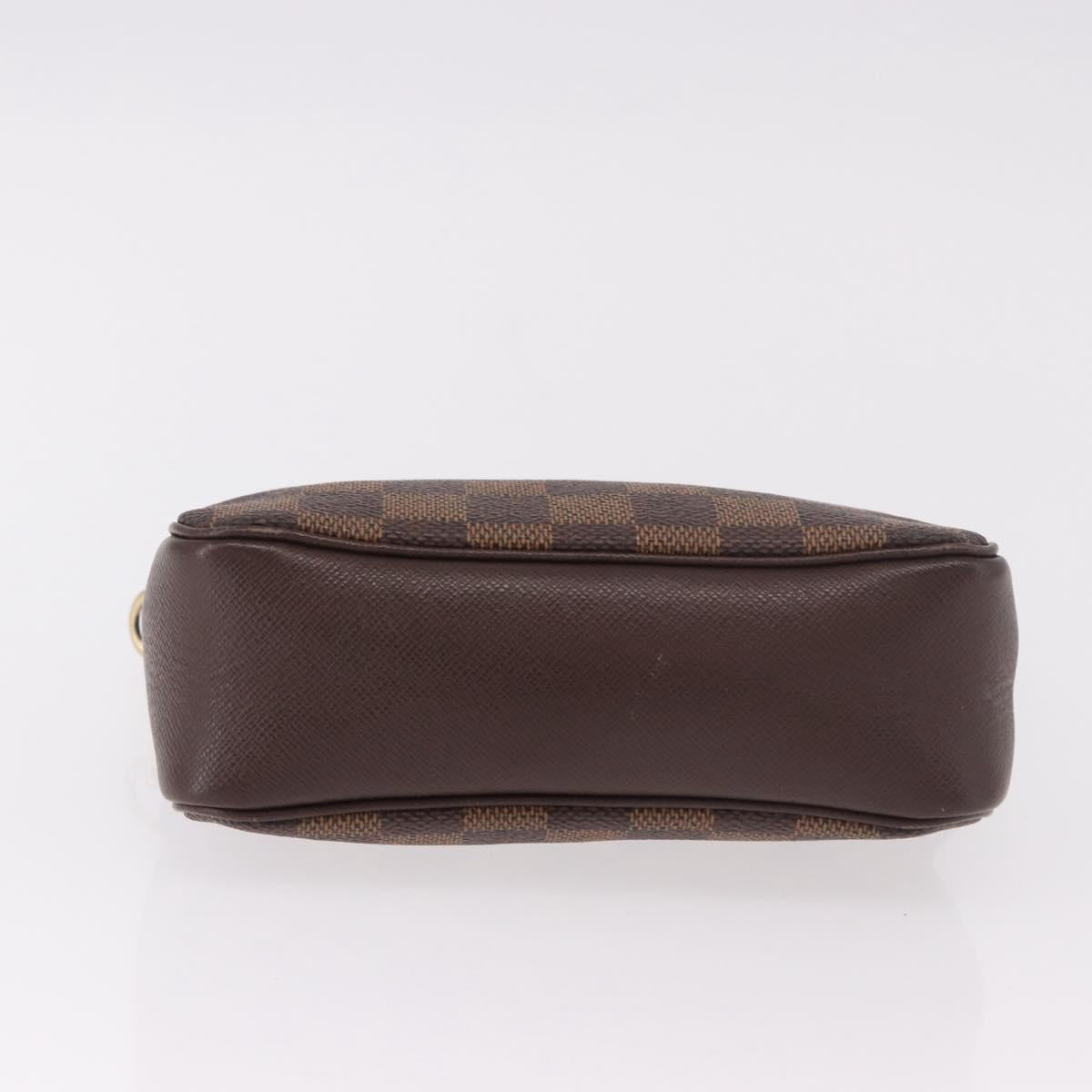 LOUIS VUITTON Damier Ebene Trousse Make Up Pouch N51982 LV Auth ka5085