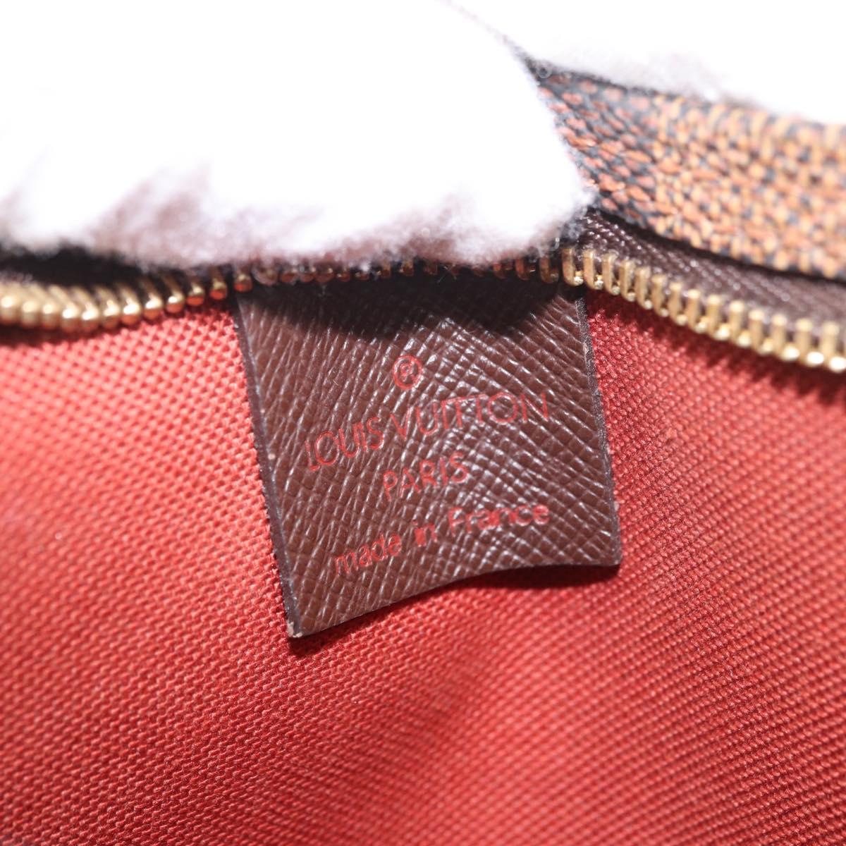 LOUIS VUITTON Damier Ebene Trousse Make Up Pouch N51982 LV Auth ka5085