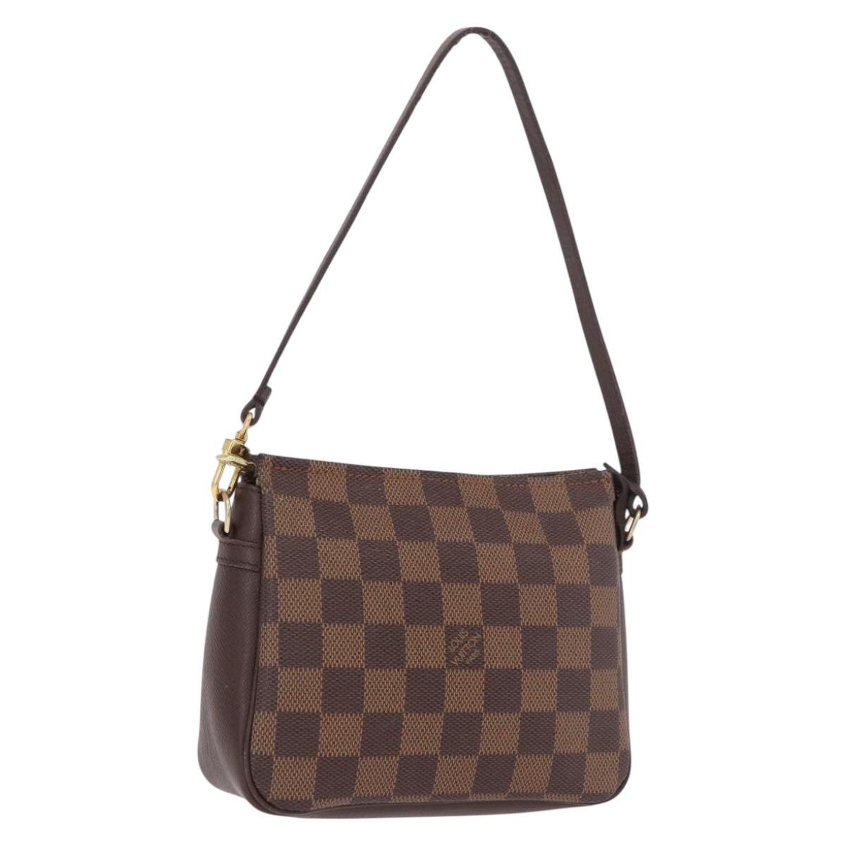 LOUIS VUITTON Damier Ebene Trousse Make Up Pouch N51982 LV Auth ka5085