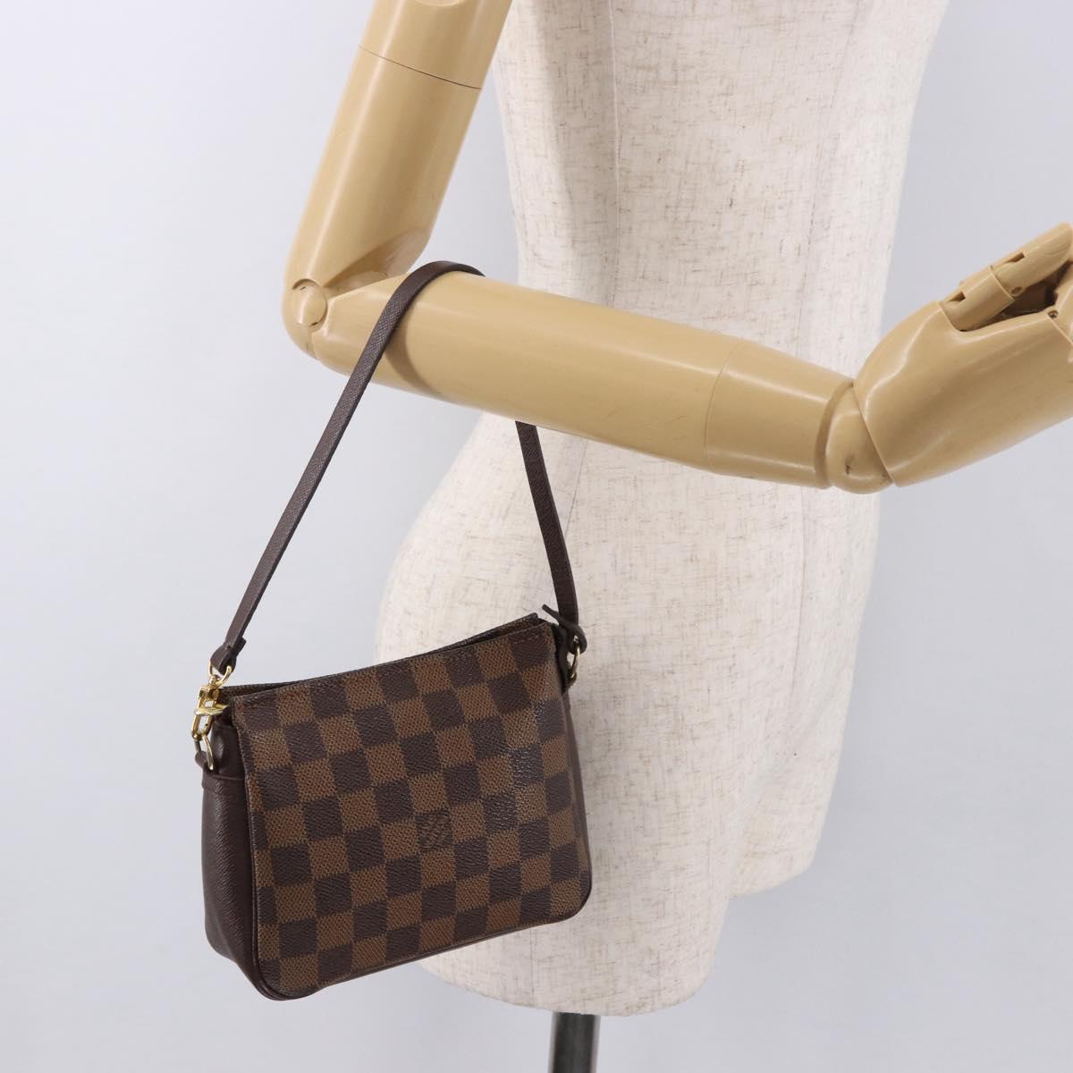 LOUIS VUITTON Damier Ebene Trousse Make Up Pouch N51982 LV Auth ka5085
