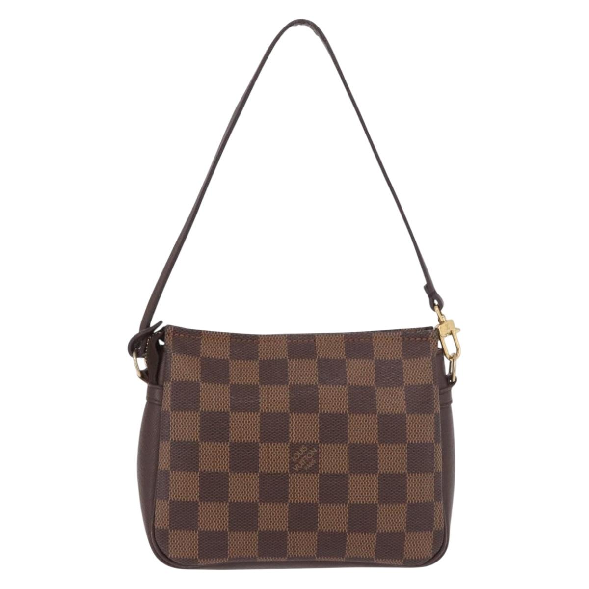 LOUIS VUITTON Damier Ebene Trousse Make Up Pouch N51982 LV Auth ka5085