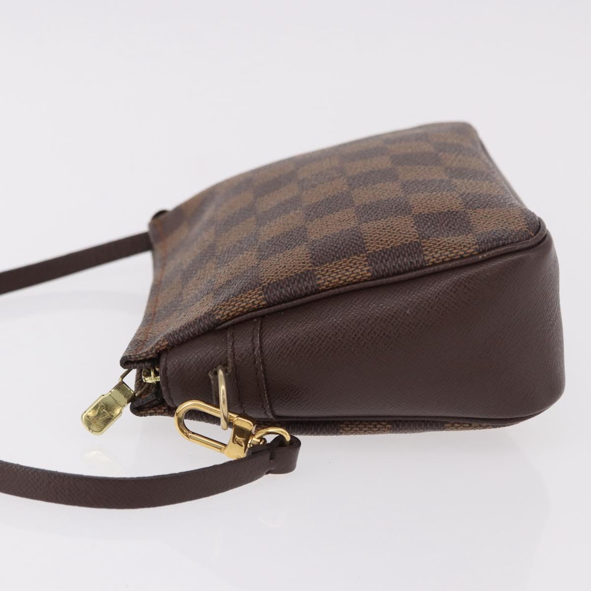 LOUIS VUITTON Damier Ebene Trousse Make Up Pouch N51982 LV Auth ka5085