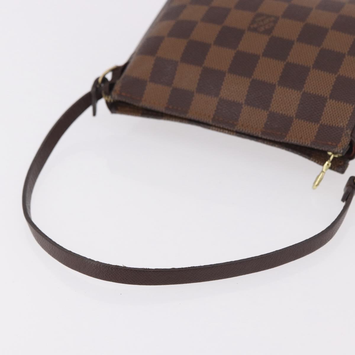 LOUIS VUITTON Damier Ebene Trousse Make Up Pouch N51982 LV Auth ka5085