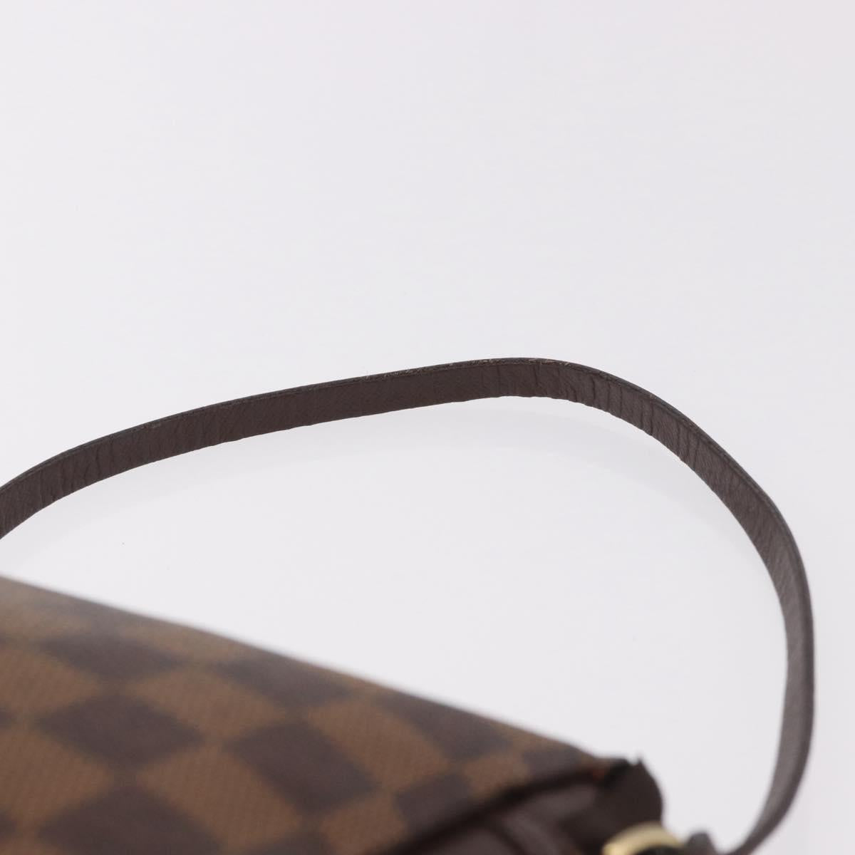 LOUIS VUITTON Damier Ebene Trousse Make Up Pouch N51982 LV Auth ka5085