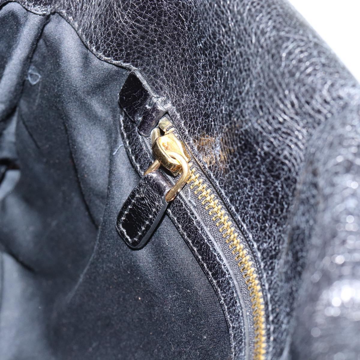 Miu Miu Shoulder Bag Sequin Black Gold Auth ka5086M