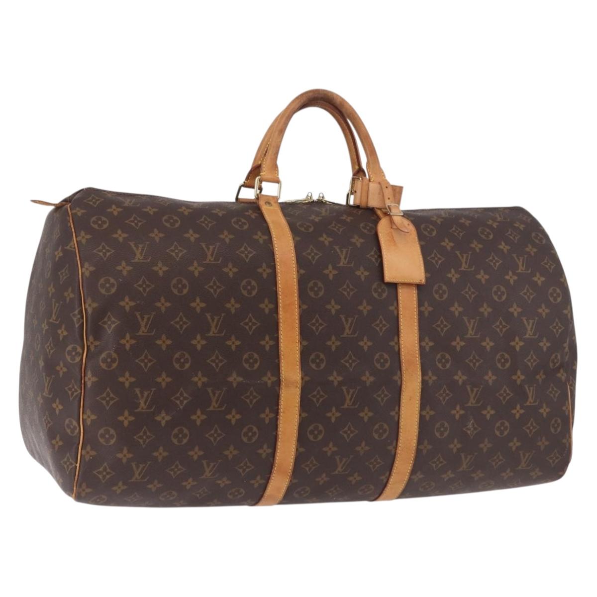 LOUIS VUITTON Monogram Keepall 60 Boston Bag M41422 LV Auth ka5087