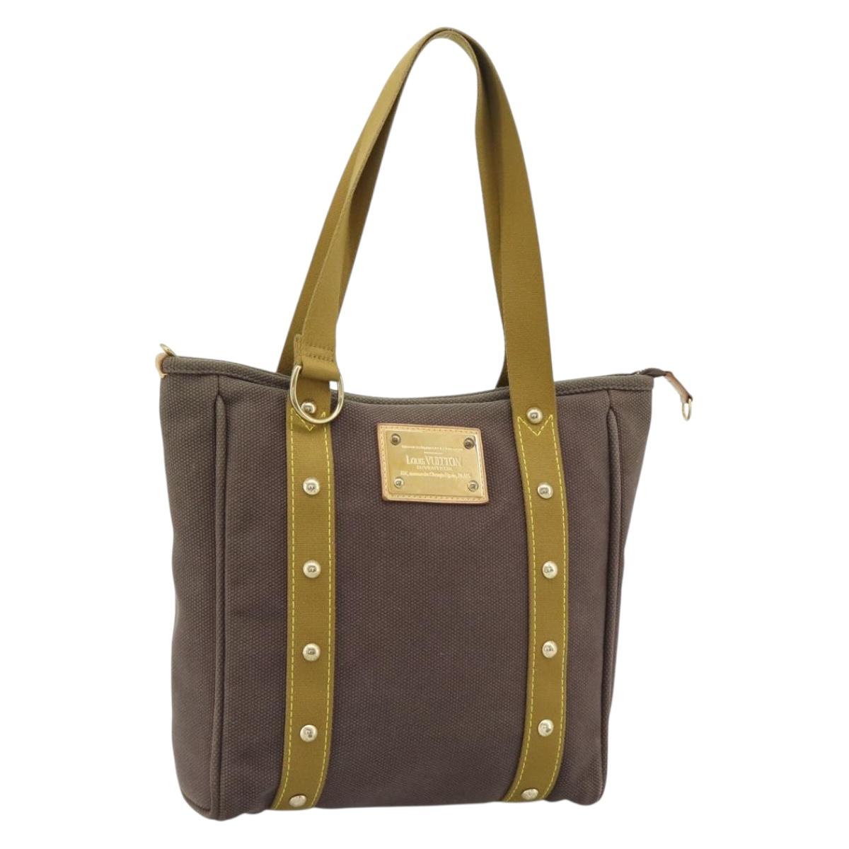 LOUIS VUITTON Antigua Cabas MM Tote Bag Brown M40086 LV Auth ka5089