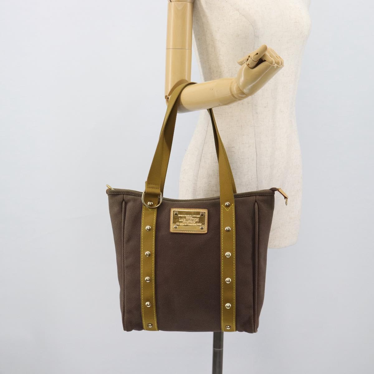 LOUIS VUITTON Antigua Cabas MM Tote Bag Brown M40086 LV Auth ka5089