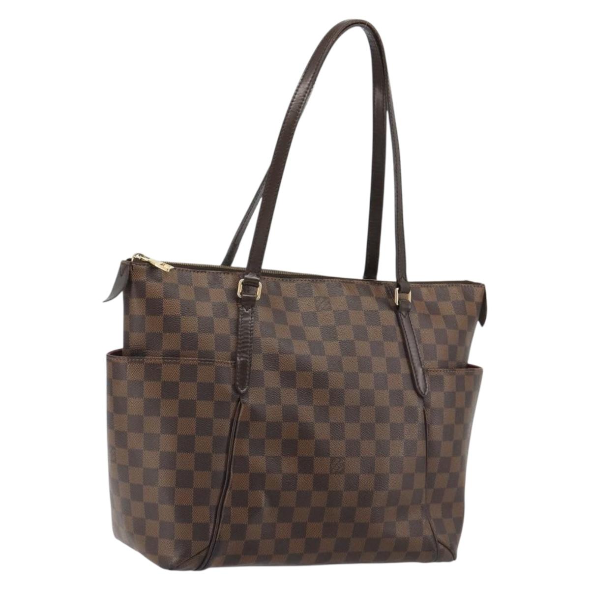 LOUIS VUITTON Damier Ebene Totally MM Tote Bag N41281 LV Auth ka5090