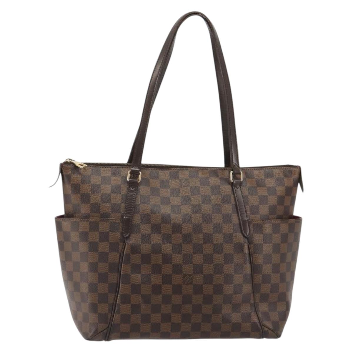 LOUIS VUITTON Damier Ebene Totally MM Tote Bag N41281 LV Auth ka5090