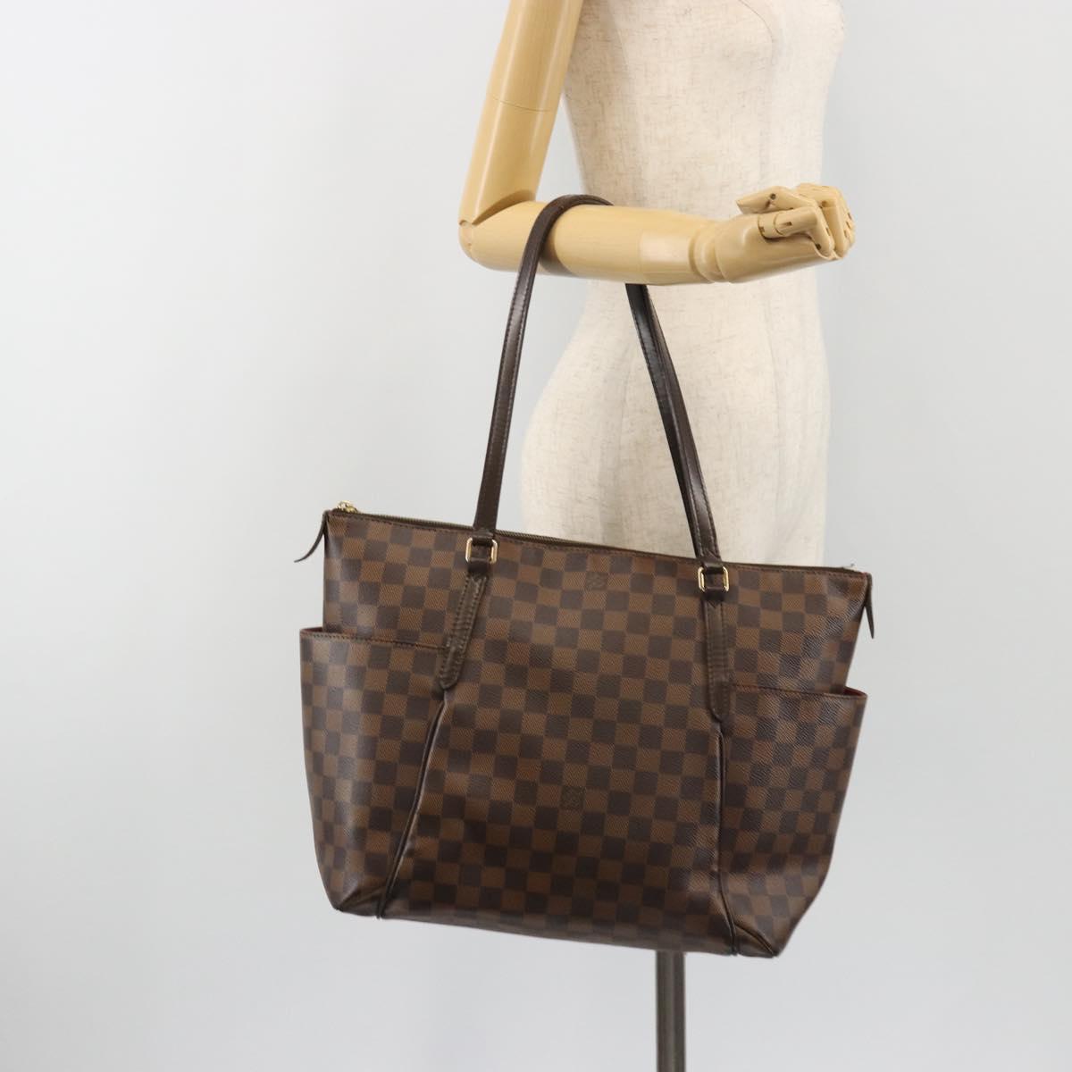 LOUIS VUITTON Damier Ebene Totally MM Tote Bag N41281 LV Auth ka5090