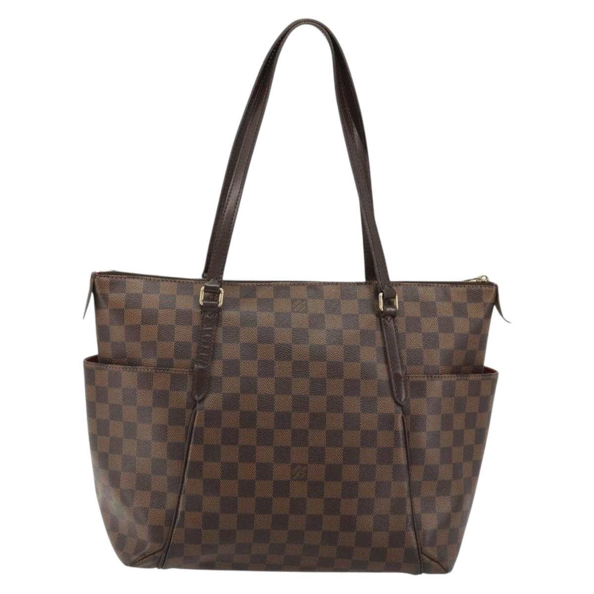 LOUIS VUITTON Damier Ebene Totally MM Tote Bag N41281 LV Auth ka5090