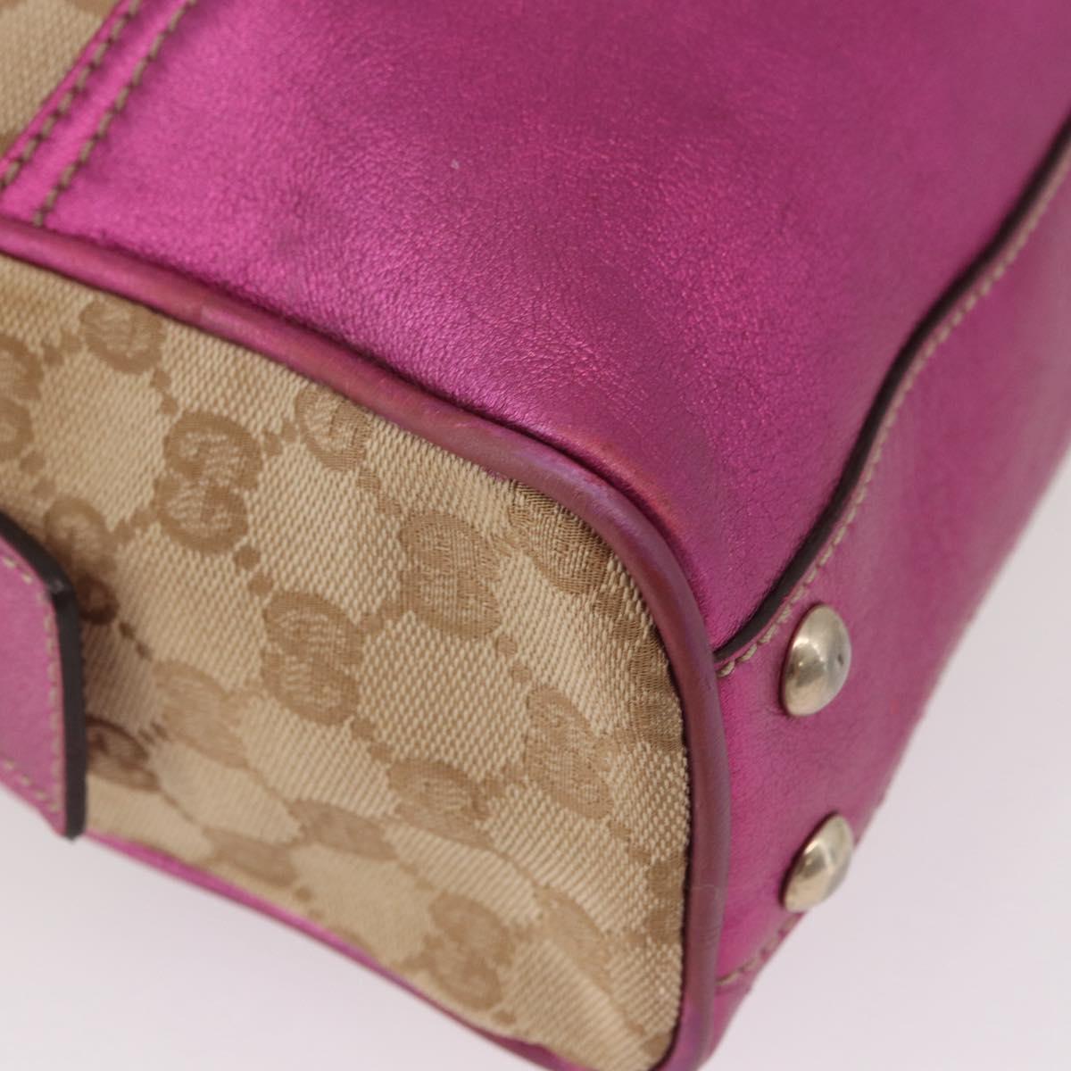 GUCCI GG Canvas Tote Bag Beige Gold 169971 Auth ka5096