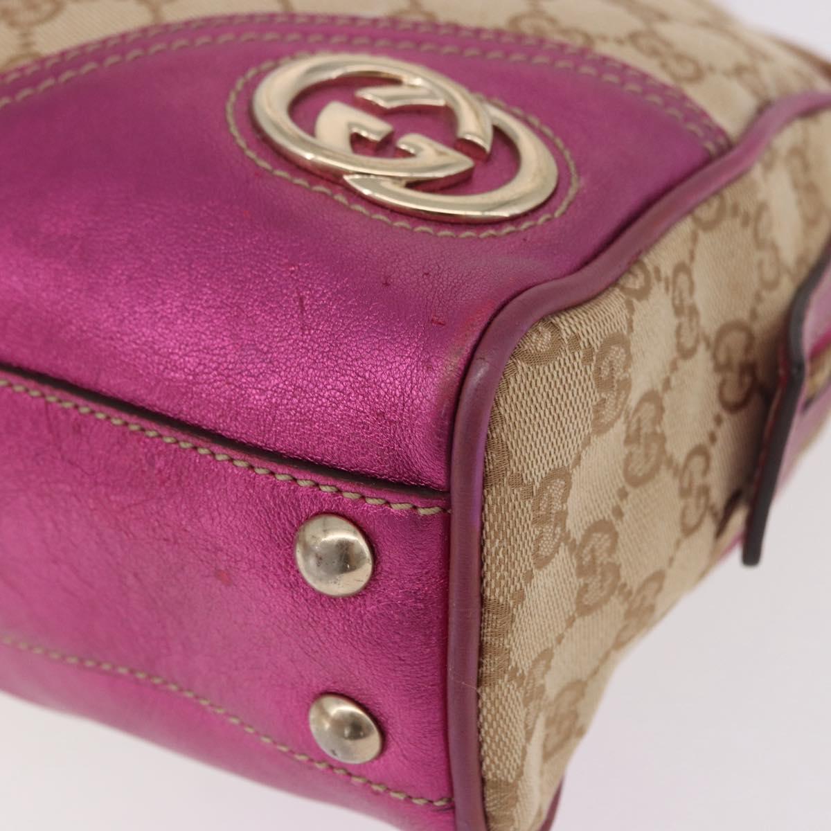 GUCCI GG Canvas Tote Bag Beige Gold 169971 Auth ka5096