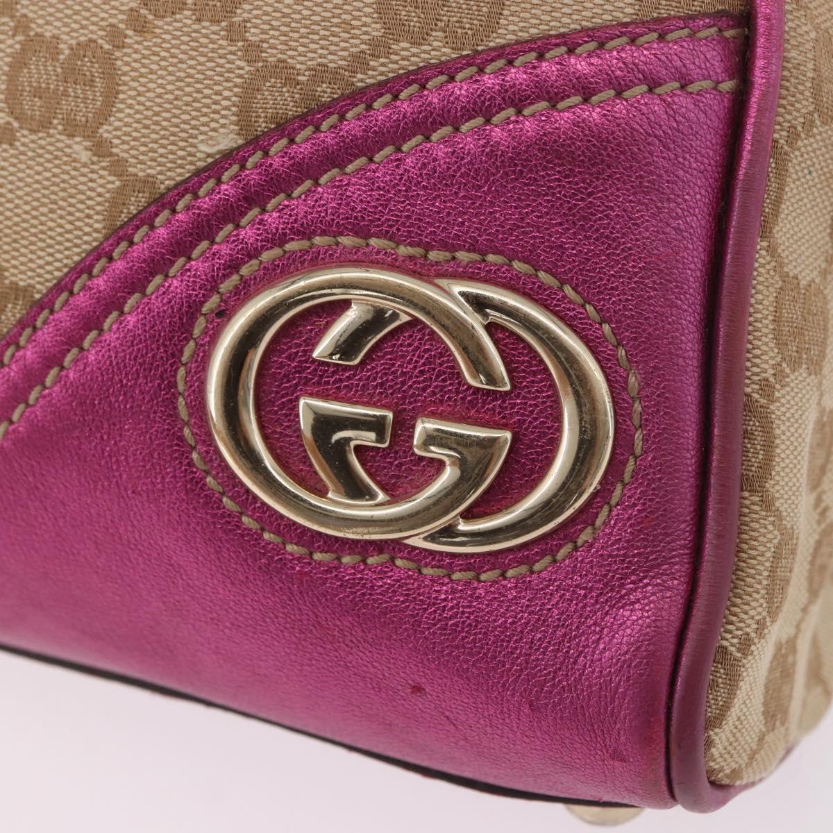 GUCCI GG Canvas Tote Bag Beige Gold 169971 Auth ka5096