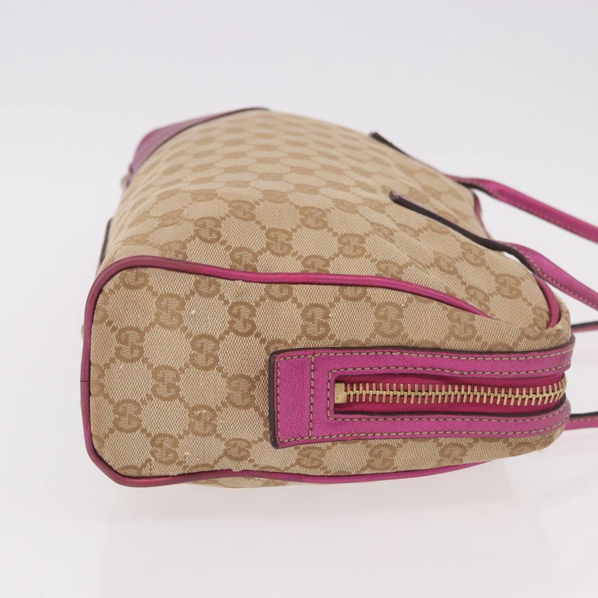 GUCCI GG Canvas Tote Bag Beige Gold 169971 Auth ka5096
