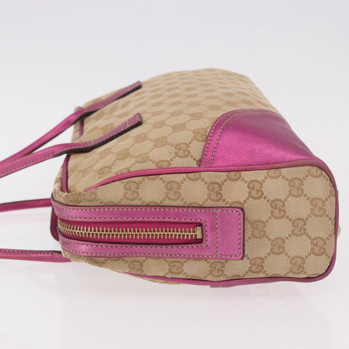 GUCCI GG Canvas Tote Bag Beige Gold 169971 Auth ka5096