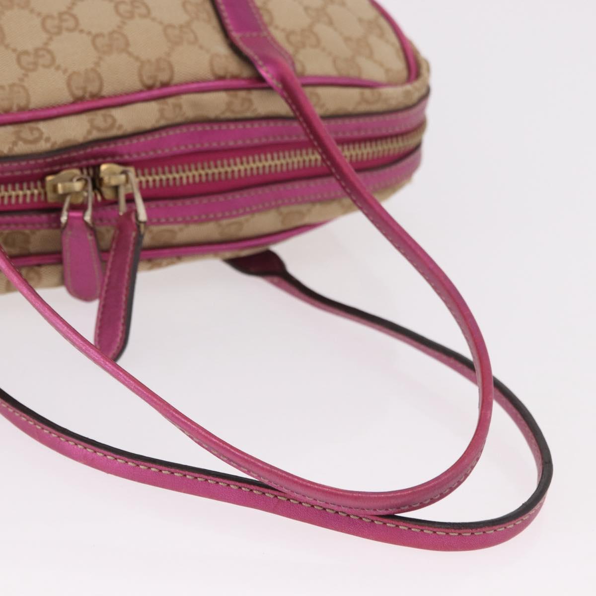 GUCCI GG Canvas Tote Bag Beige Gold 169971 Auth ka5096