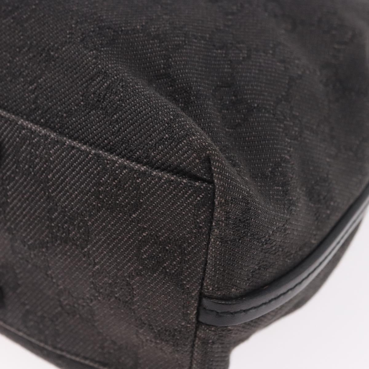 GUCCI GG Canvas Shoulder Bag Black 101341 Auth ka5097