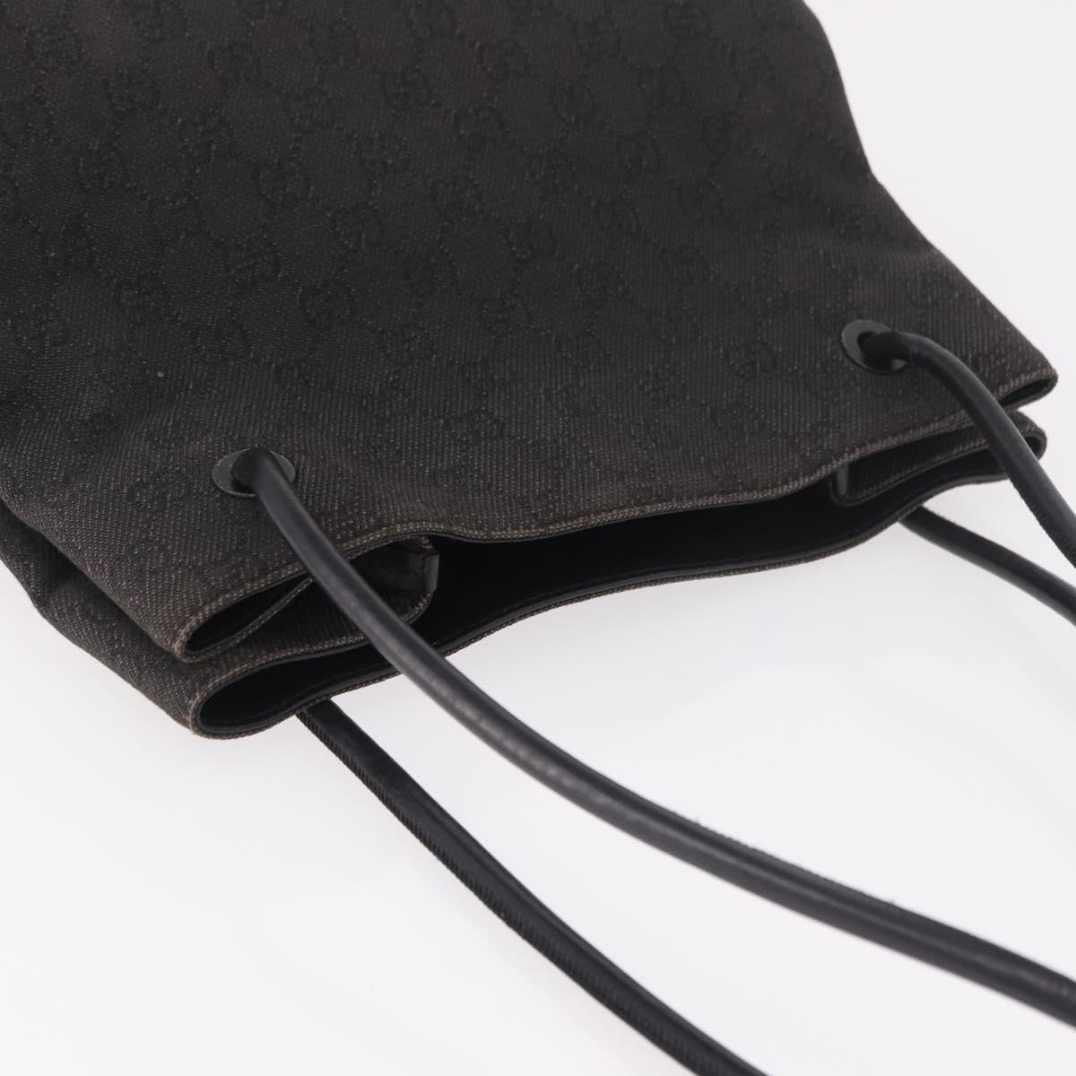GUCCI GG Canvas Shoulder Bag Black 101341 Auth ka5097