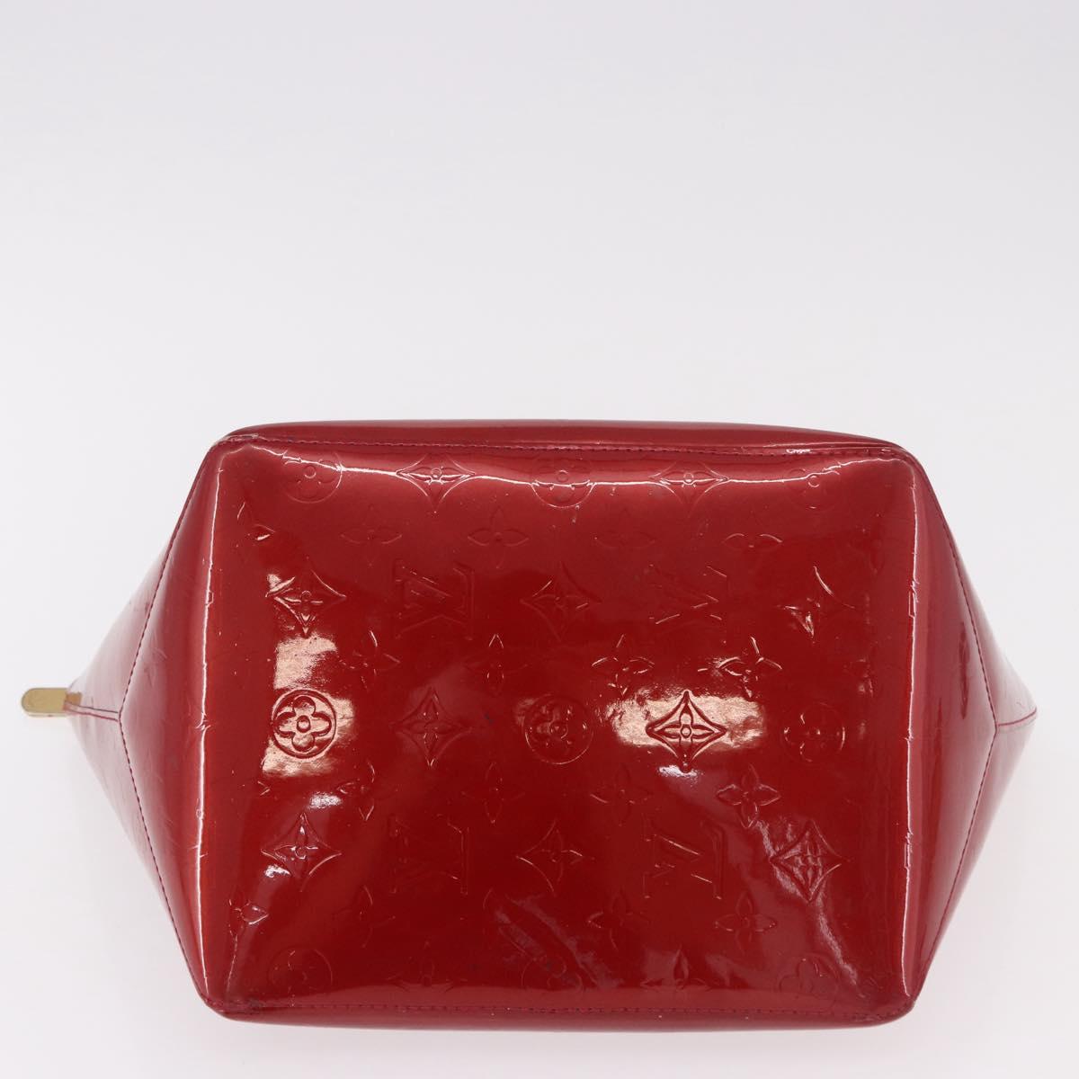 LOUIS VUITTON Vernis Bellevue PM Hand Bag Pomme D'amour M93583 LV Auth ka5098