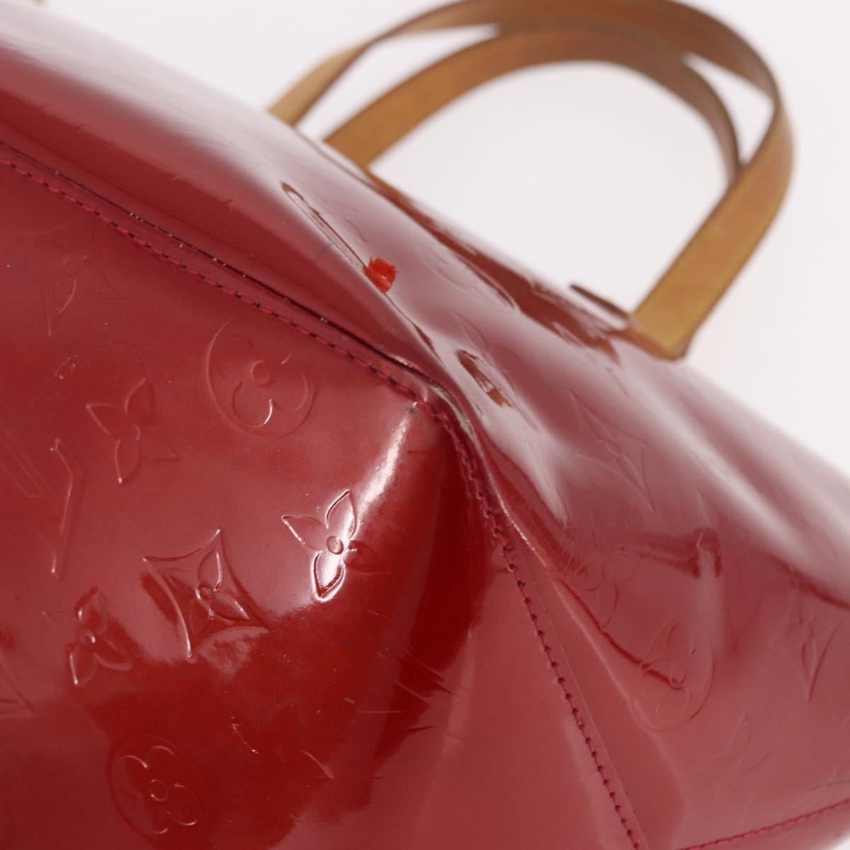 LOUIS VUITTON Vernis Bellevue PM Hand Bag Pomme D'amour M93583 LV Auth ka5098