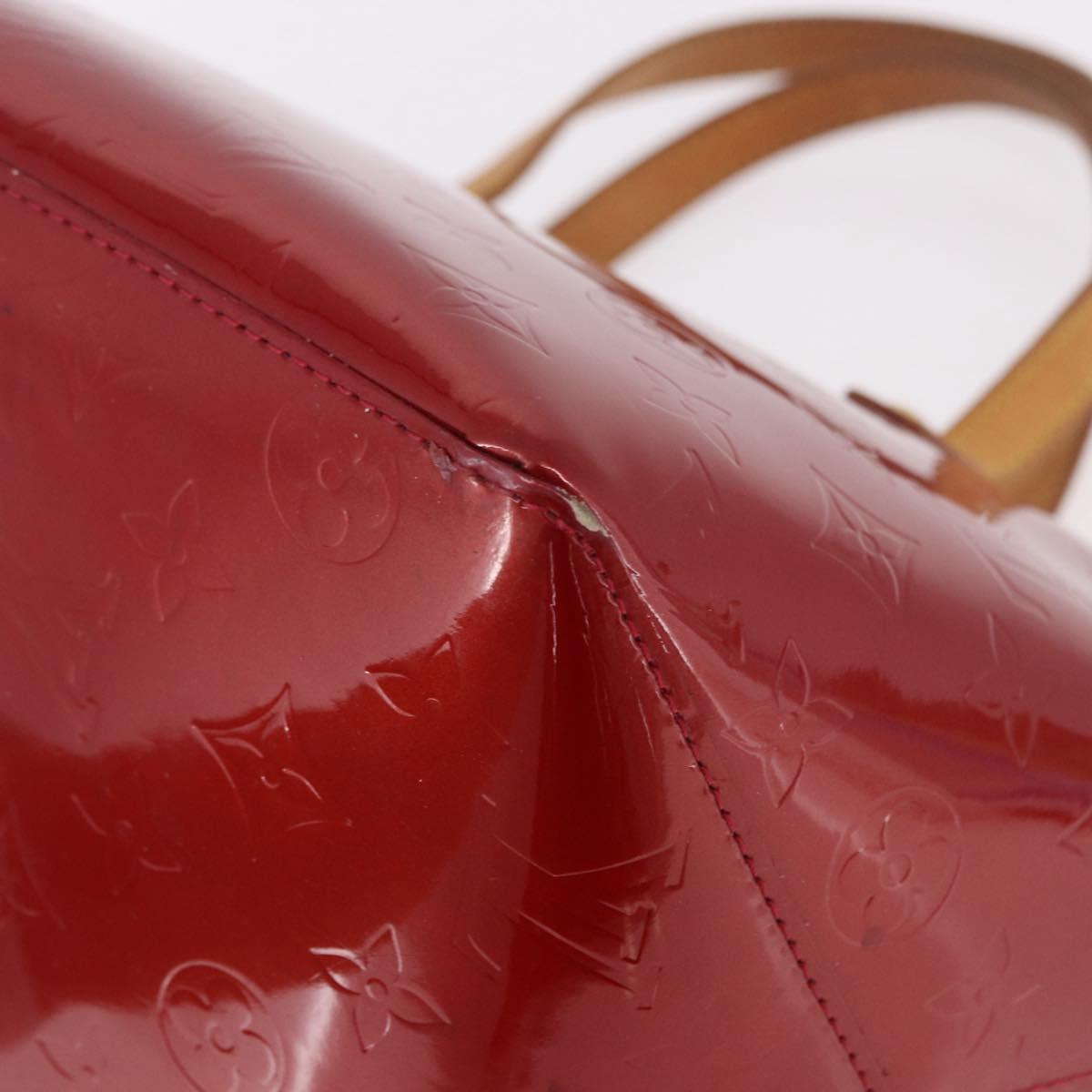 LOUIS VUITTON Vernis Bellevue PM Hand Bag Pomme D'amour M93583 LV Auth ka5098