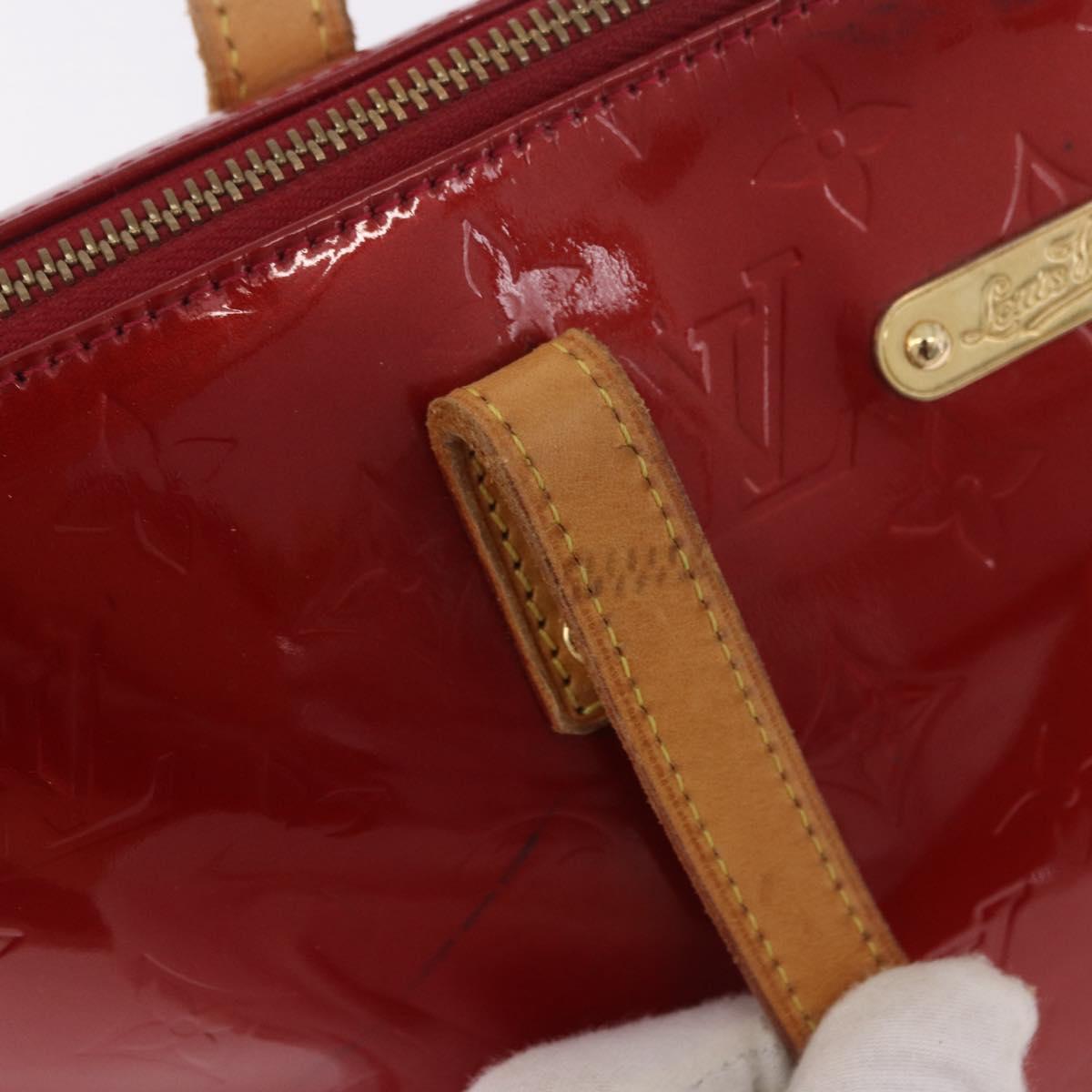 LOUIS VUITTON Vernis Bellevue PM Hand Bag Pomme D'amour M93583 LV Auth ka5098